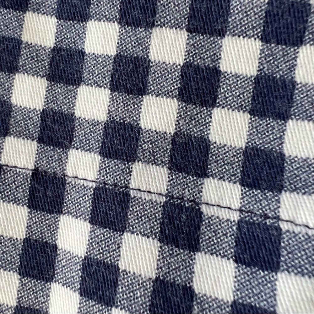 SOLD ZARA blue white gingham high waist tie front shorts M - Picture 6 of 10